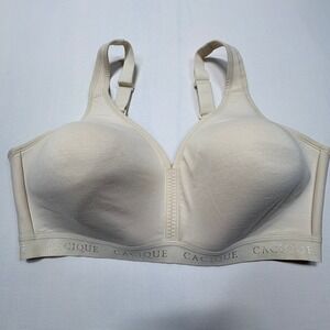 Cacique Lightly Lined No Wire‎ Bra 44DD Cotton Blend Full Coverage